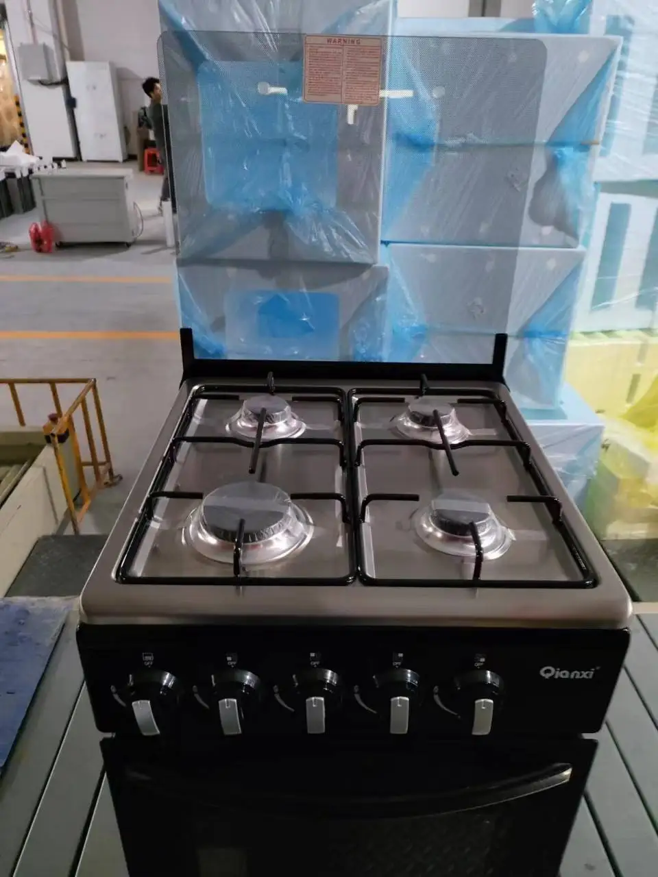 Combustible gas electric oven connected upright multifunctional intelligent household 4 gas outlets