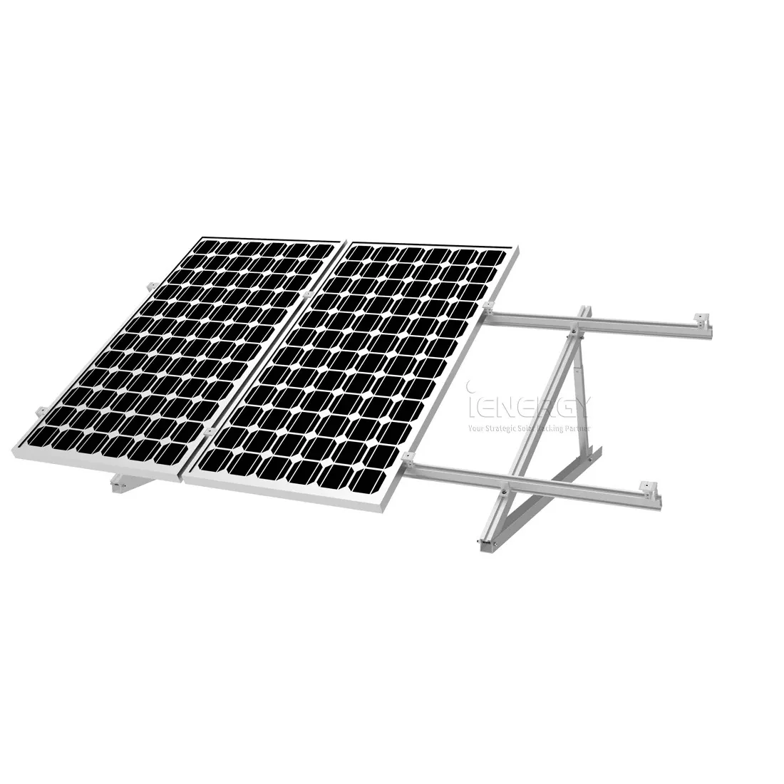 Adjustable Flat Roof East and West Ballast Solar Mounting System