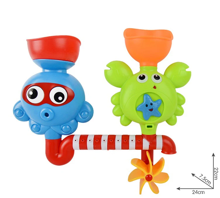HS Bath Toys Cute Octopus and Crab Style Baby Shower Toys For Kids