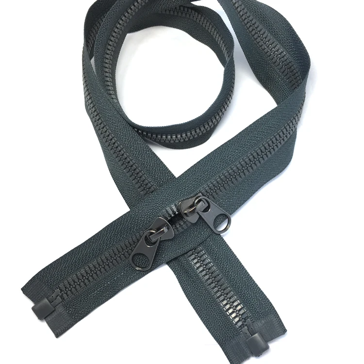 JY 7# 2 Way Separate Head To Head  Non Lock  Plastic Resin Zipper