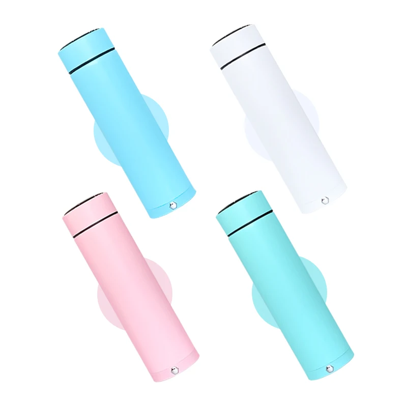 Wholesale Portable Thermal Mugs Double Wall Stainless Steel Mugs  With Phone Holder And Temperature Display Smart Bottles