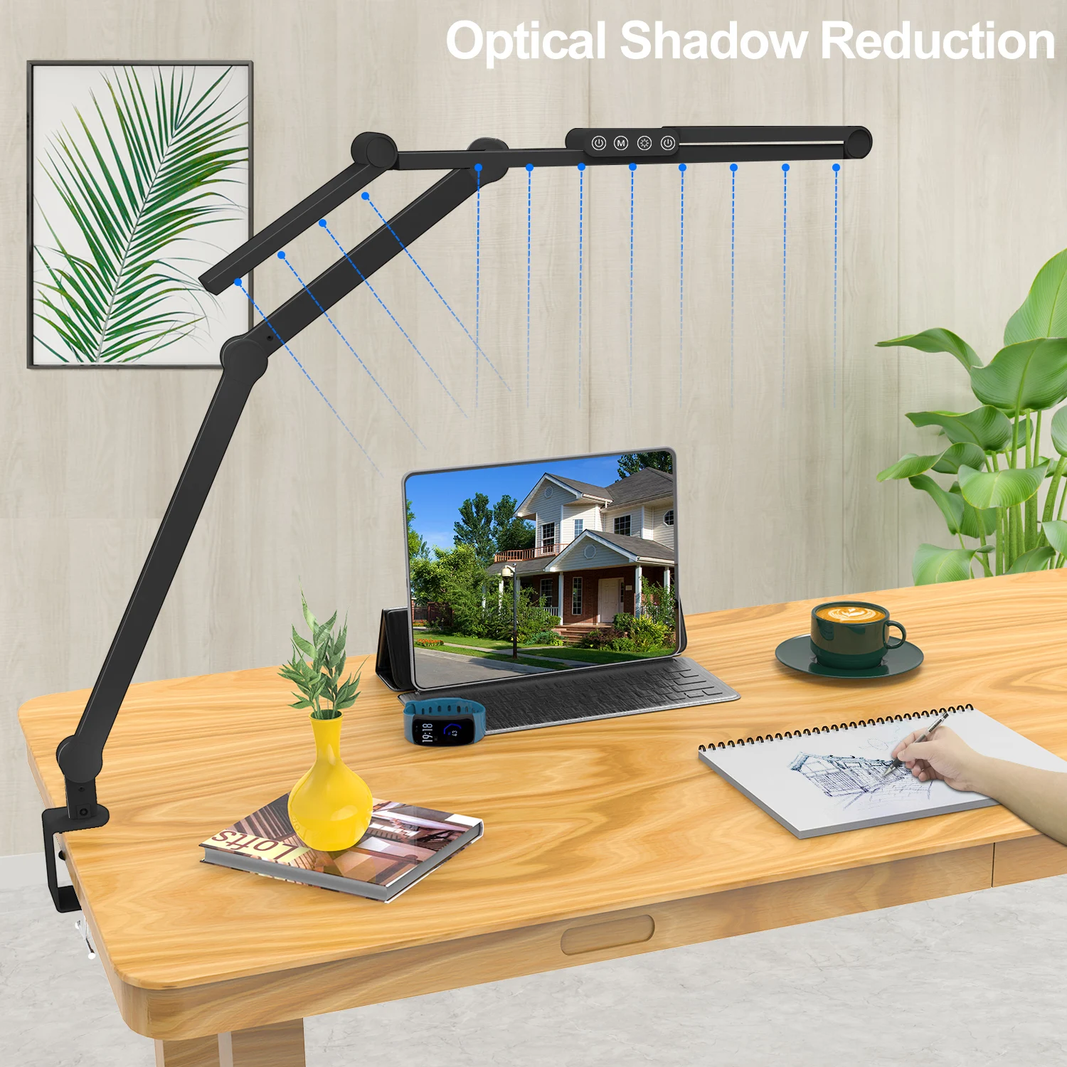 Luxury Design creativity indoor bedroom bedside computer office work reading study learning touch desk lighting led table lamp
