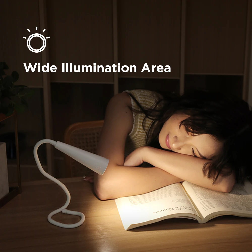 3 Color Modes Dimmable Reading Light Task Lamp Flexible Reading Light Table Lamp for Bedside Office