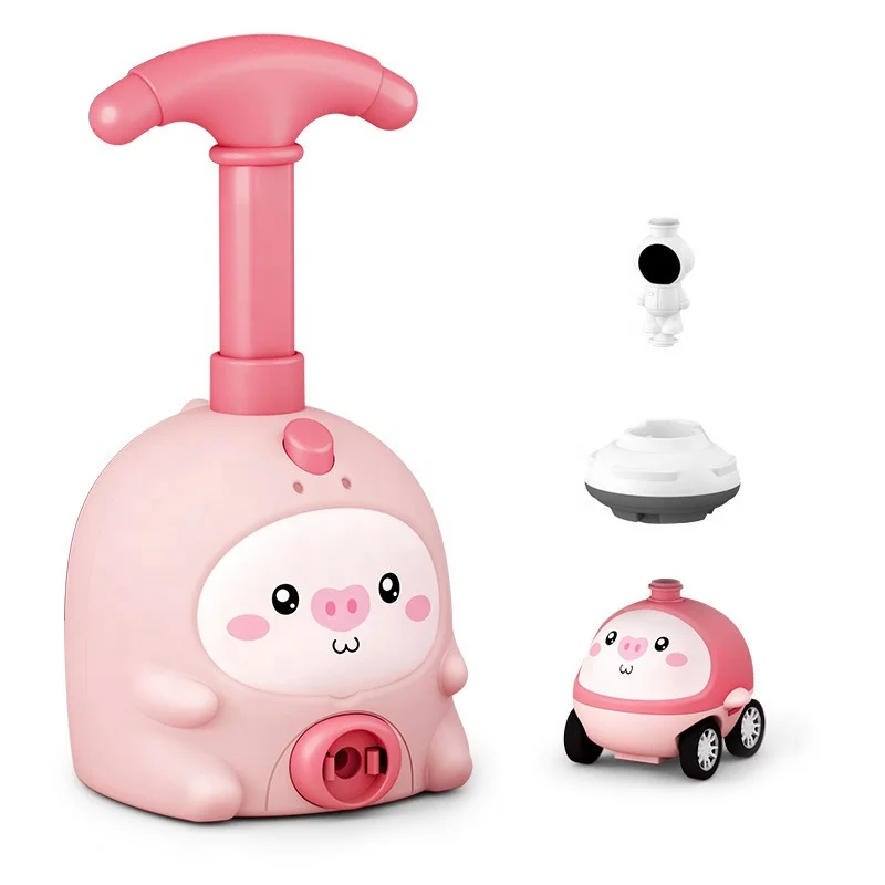 2023 Kids New Aerodynamic Forces Launcher car toy Air Balloon Powered Car Inertia air balloon car plastic children toys