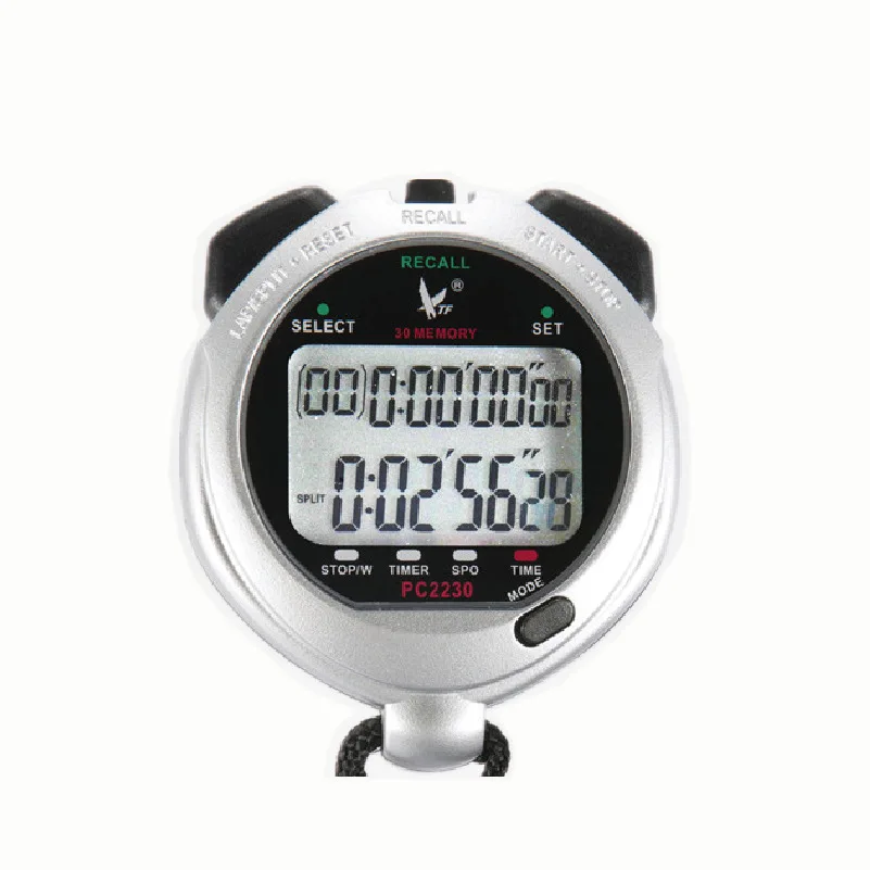 50 lap memories professional digital sports stopwatch countdown timer with 2-Row SGP2250