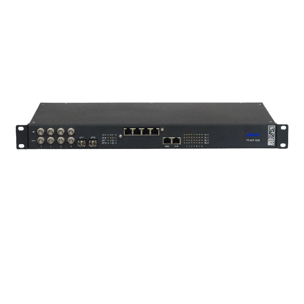 Economical 32 telephone (FXO/FXS) 4 E1 4 FE Single Mode/Multi-mode Fiber Optic Transmit Receive Fiber External