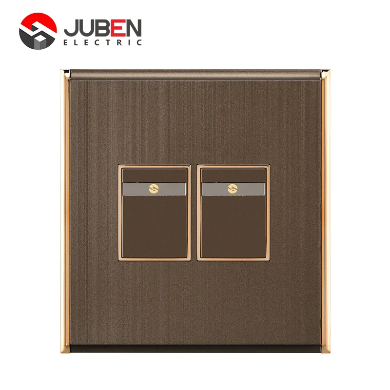 The factory produces PC material 2 sets 1-way wall switches for hotels and horizontal living rooms