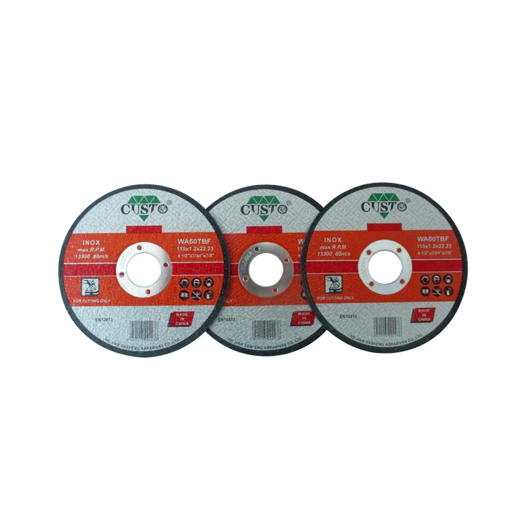 Various Size 4inch 5inch 7inch Abrasive Grinding Cutting Disc for Stainless Steel