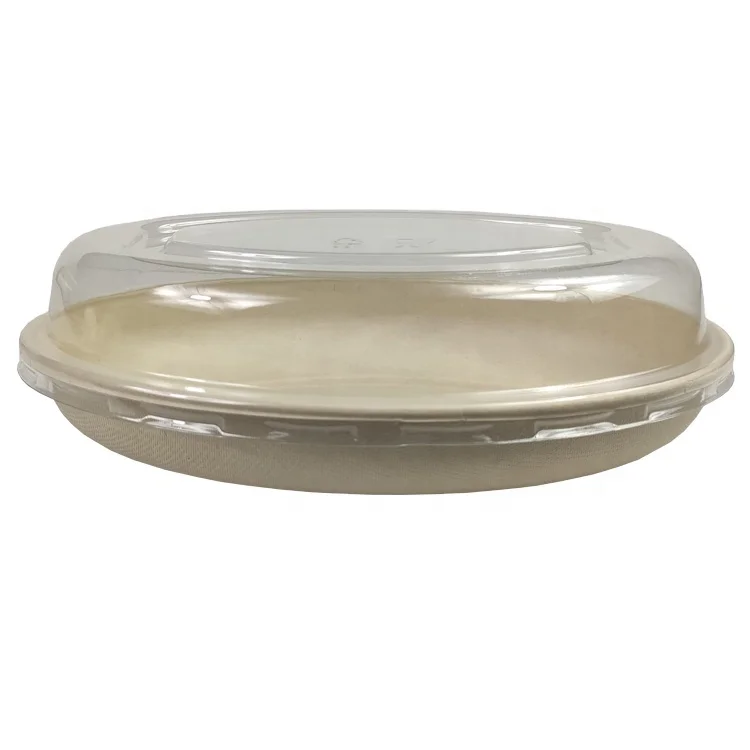 
900ml oval natural disposable salad 24 oz compostable sugarcane Bowl 