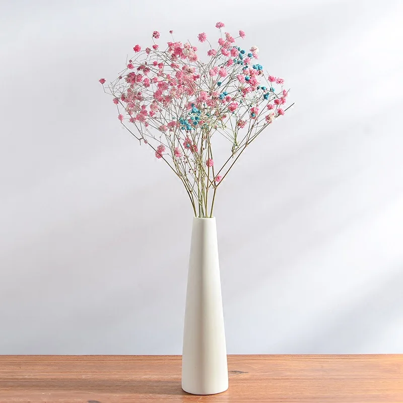 Small vase decoration living room flower arrangement with roses Simple ceramic table white art porcelain home