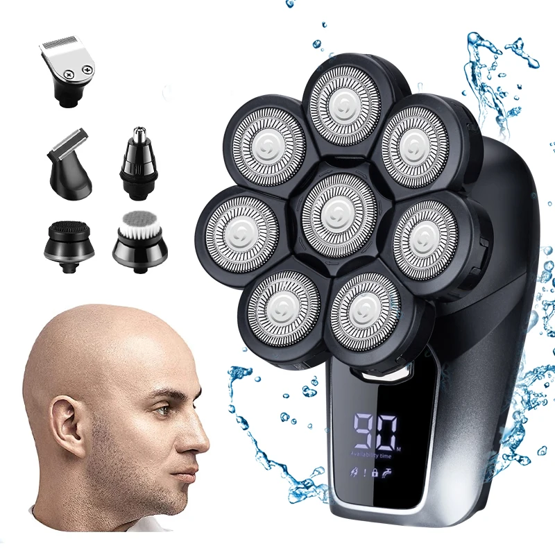 4D LK8350 Faster Charging Waterproof Travel Shaving Machine Corded Cordless Razors Portable Nose Face Electric Head Shaver