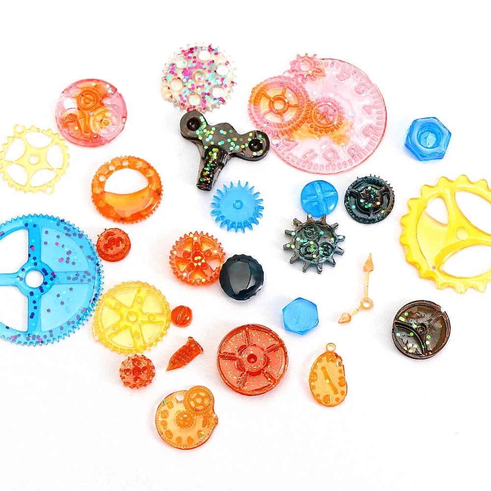 4PCS Gear Resin Casting Mould DIY Mold Wheel Gear Shape 3D Silicon Molds Epoxy Resin Moldes De Silicona Para Resina