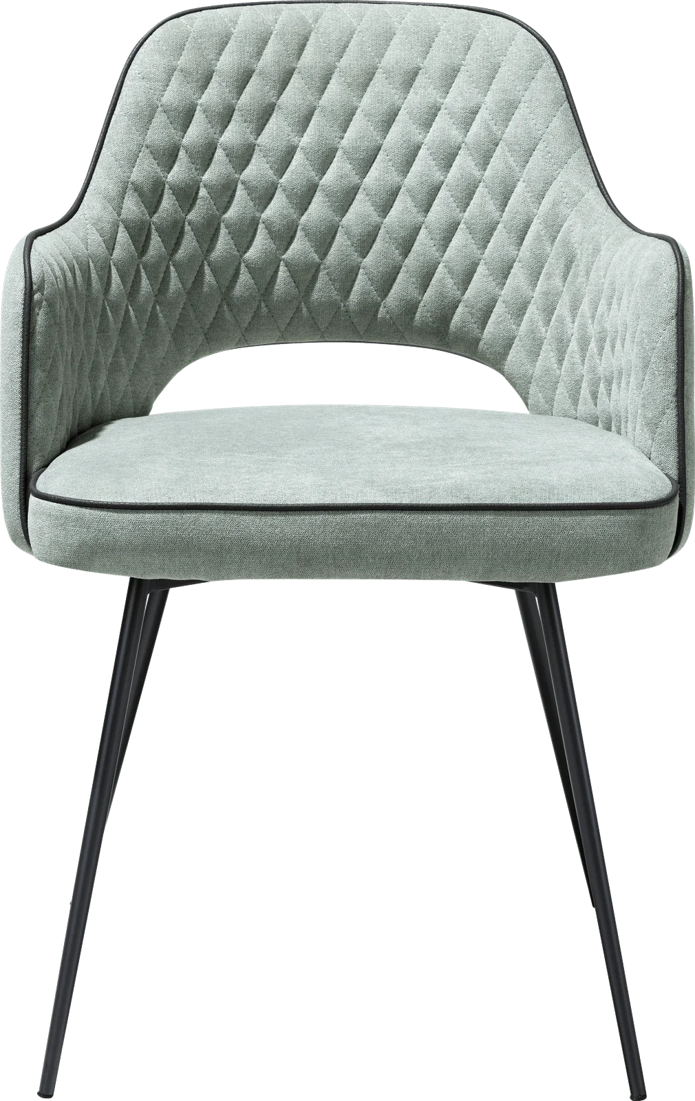 Fashion High Quality Diamond Pattern Elegant Fabric Dining Chair With Arm Rest