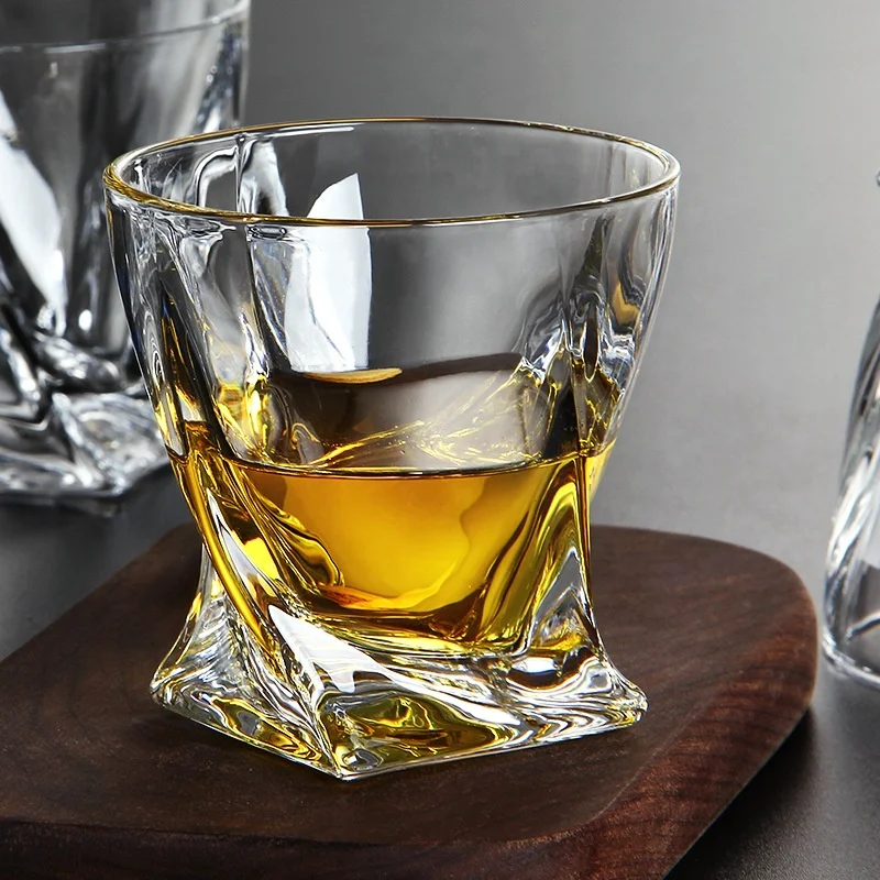 European Crystal Glass Whiskey Tumbler and Brandy Cup