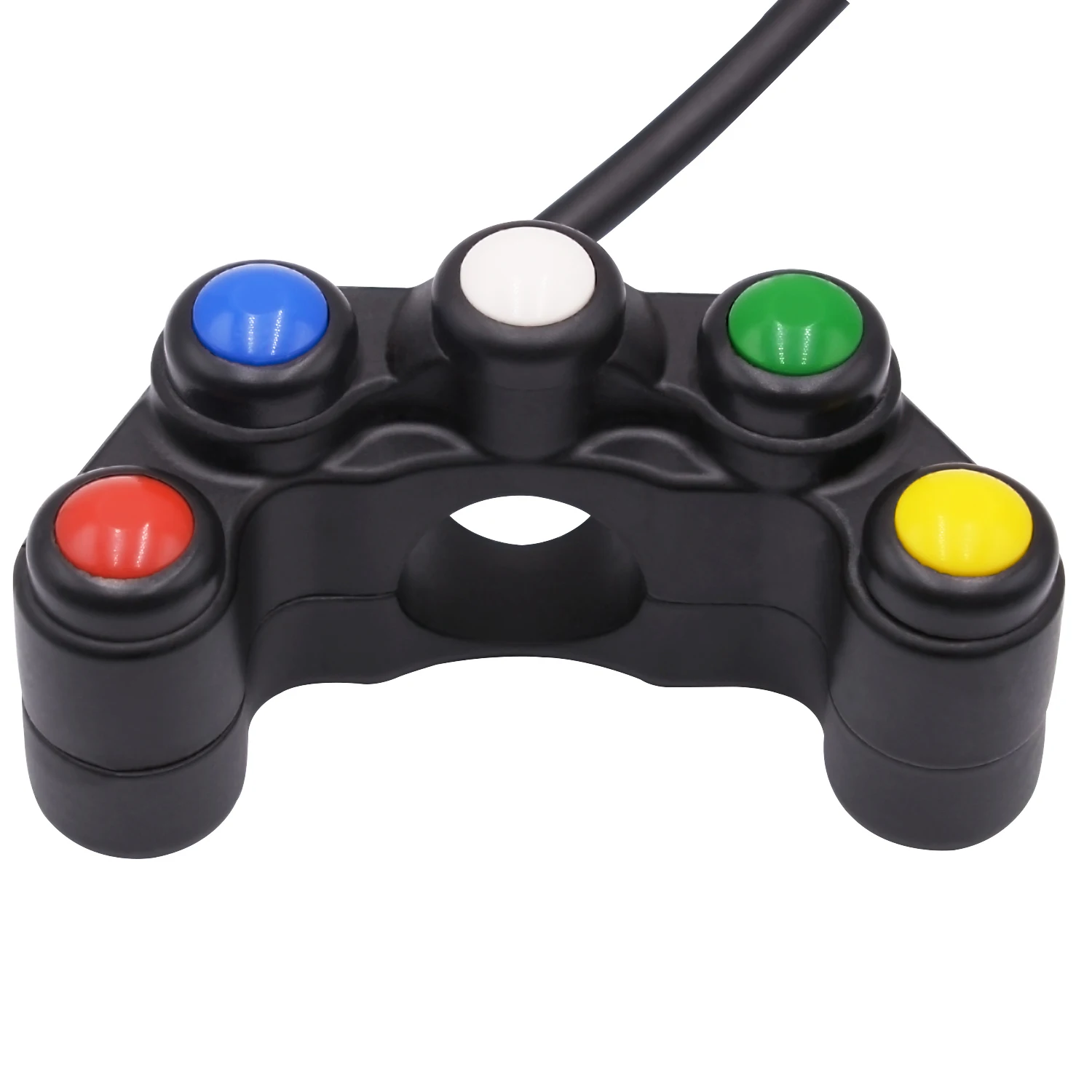 WUPP Aluminum Alloy Color Button Five Way Motorcycle Handle Assembly Hazard Handel Kill Switch