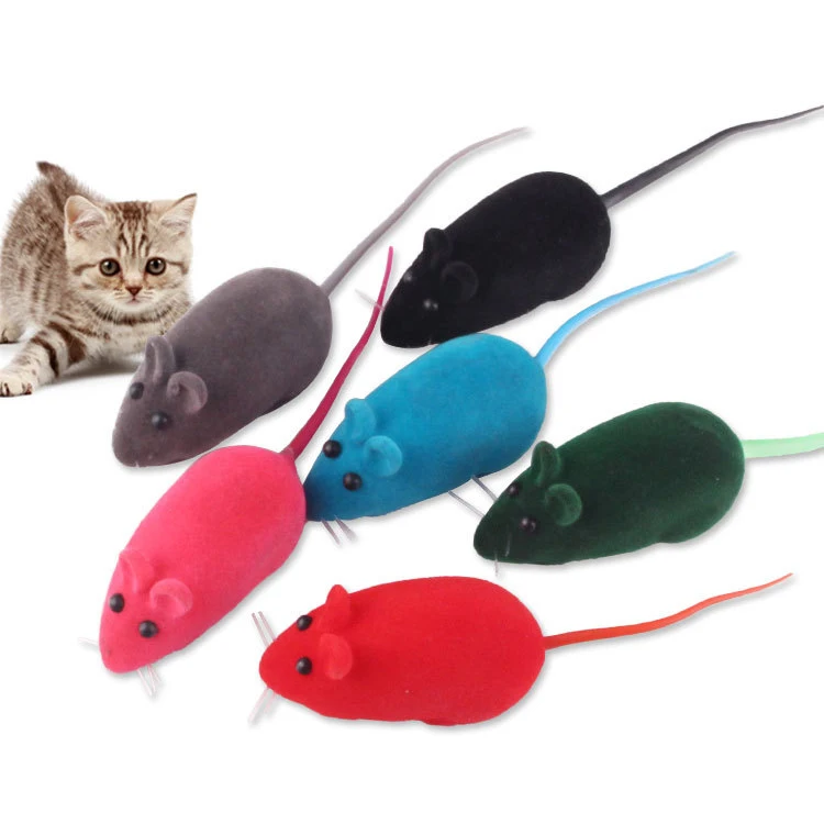 Hot selling cute cartoon rubber vocal dog toys vocal realistic cat toys little mouse mice & animal toys