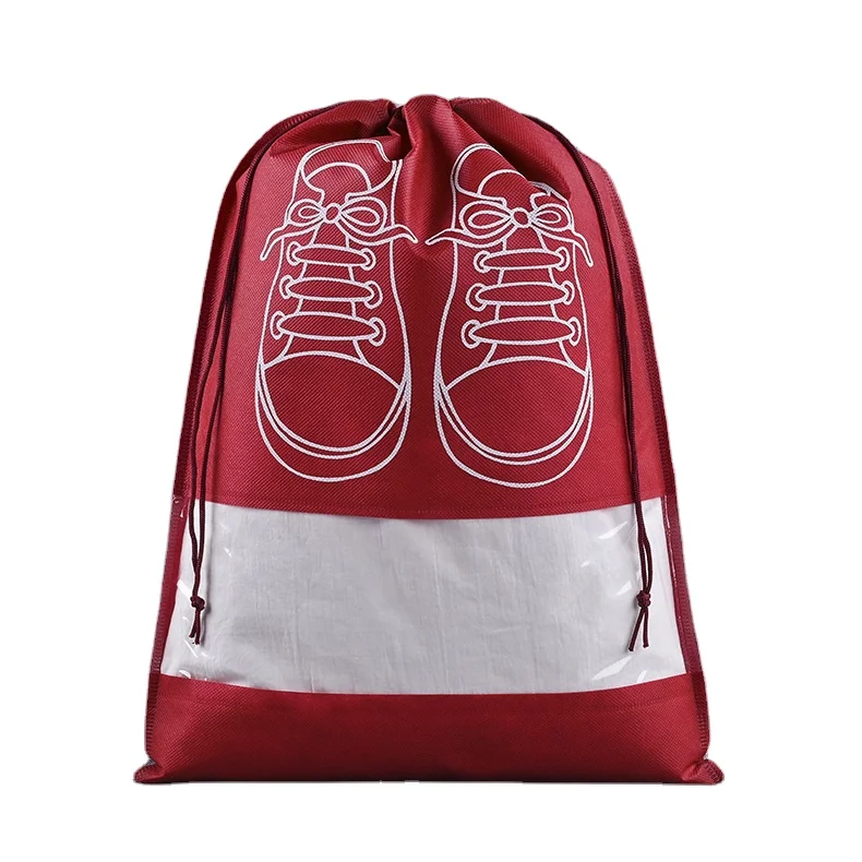 Wholesale Lightweight Small Drawstring Bag Drawstring Shoe Bag Non Woven Drawstring Bag for Men Women