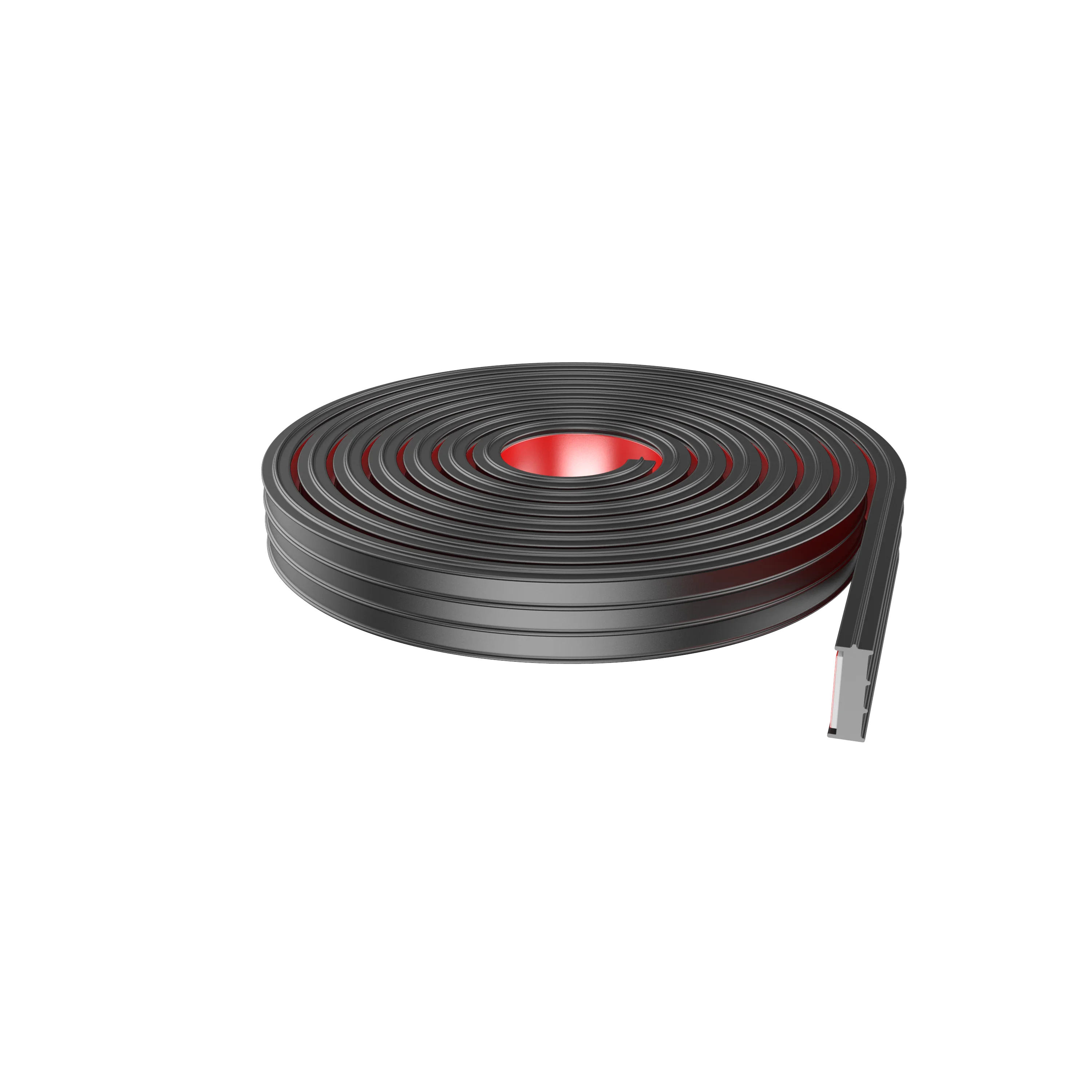 10737 Ribbed Foam Rubber Seal with 3M Tape, Self-Adhesive EPDM Foam Rubber Weather Stripping for Boat, Auto, RV, Marine