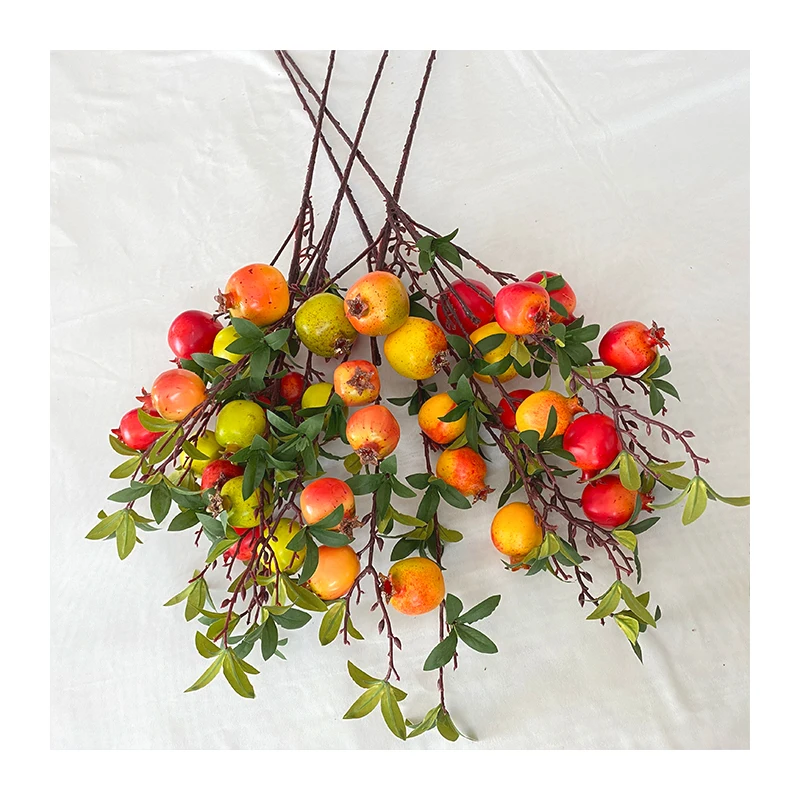 Hot top seller 7 fruit pomegranates  artificial fruit decoration mariage