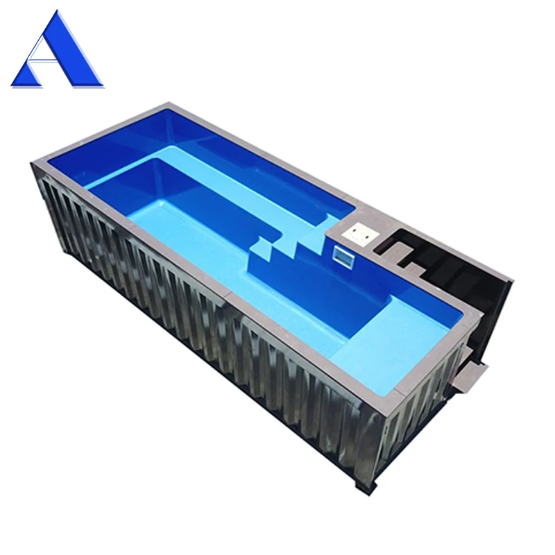 Custom Made Movable Prefab Modular Shipping Container Swimming Pool for Sale
