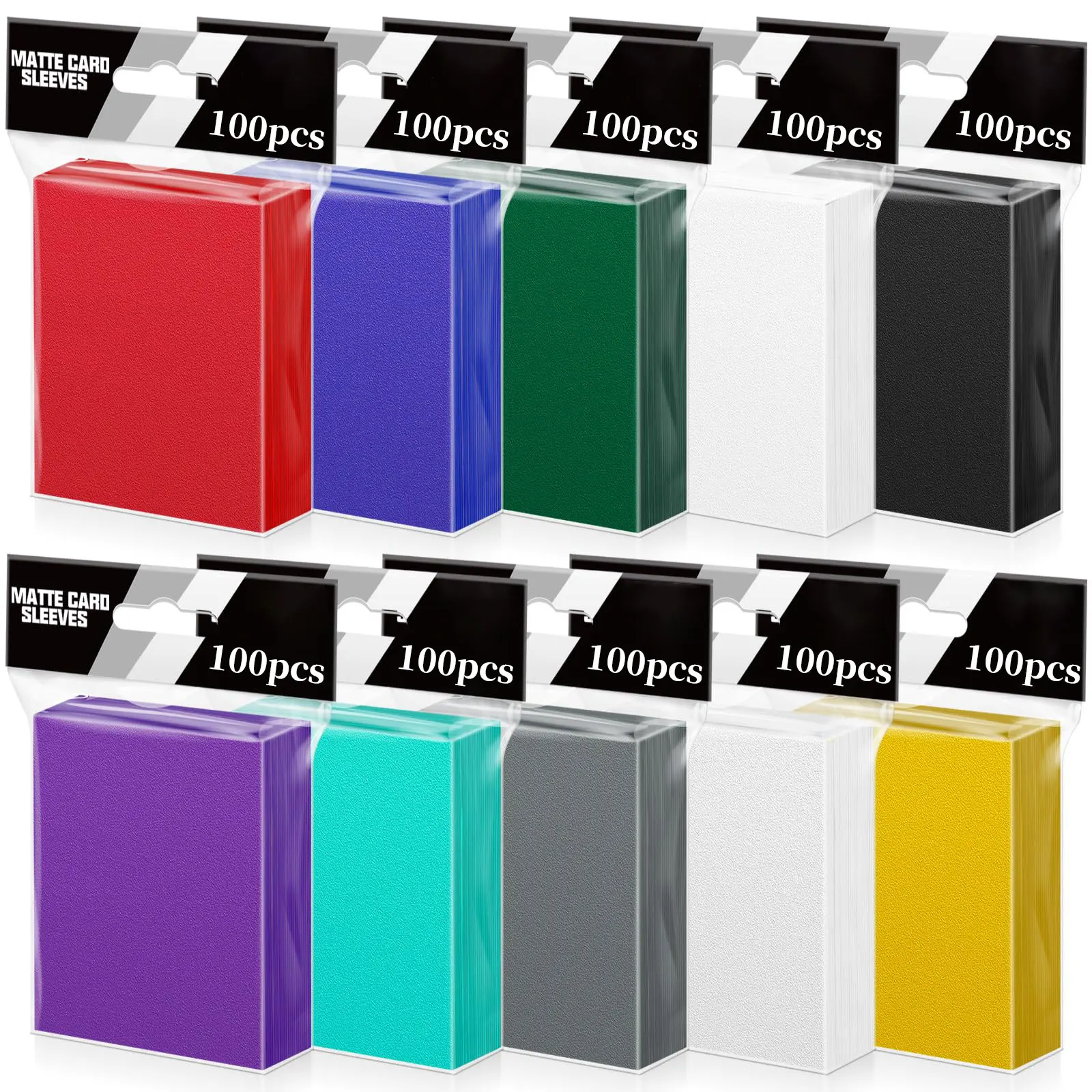 100 pcs New Rough Textured Consistently Cutting Premium Yugioh  66*91mm Matte Trading Card Sleeves