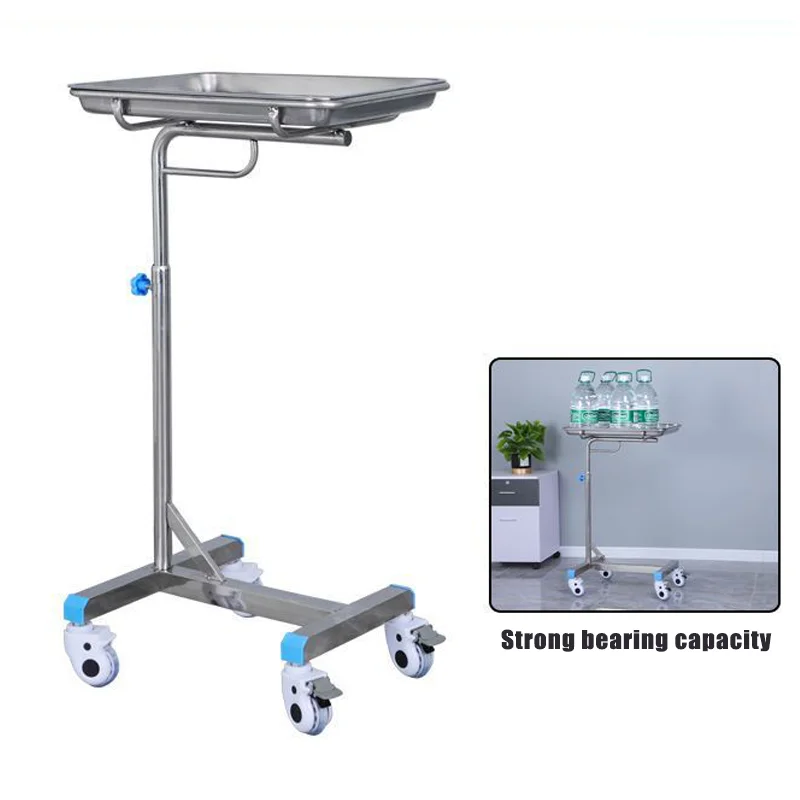 304 stainless mayo table mayo stand trolley dental tray rack with caster for hospital clinic use