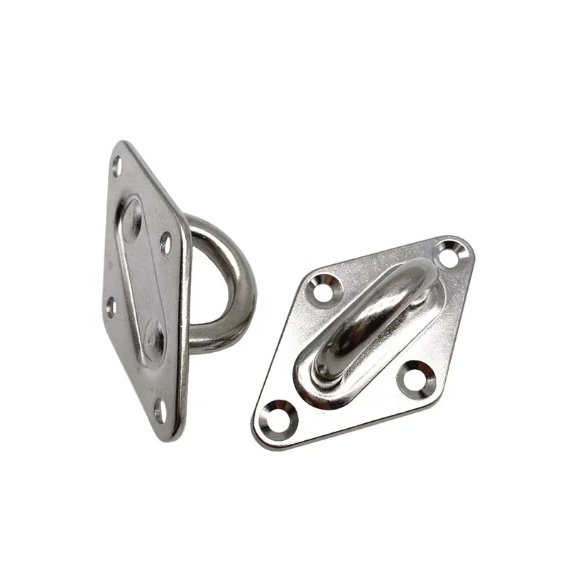 Wholesale Marine Hardware Yacht Fittings 8mm Stainless Steel 304 Diamond Pad Eye Plates Welded
