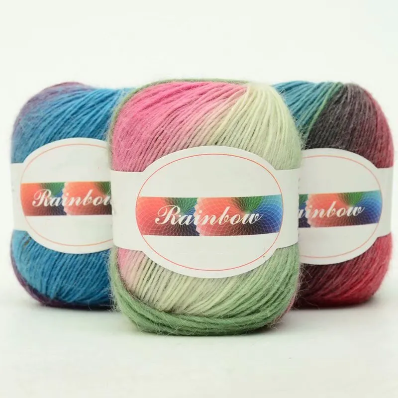 Yarn Craftsman 3.6NM/1 30% Merino Wool 70% Acrylic Blended Yarn Section Dyed Wool Hand Knitting Yarn 50g ball
