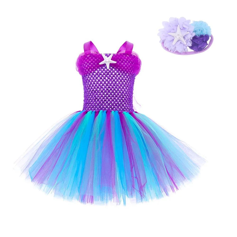TV Movie Cartoon Party Dress Girl Princess Mermaid/Mermaids Halloween Party Cosplay Costume