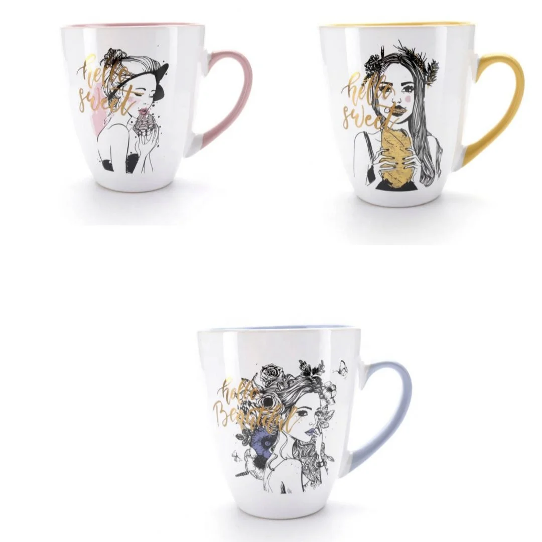 Модный аниме персонаж пользовательский дизайн 12oz керамическая кофейная кружка