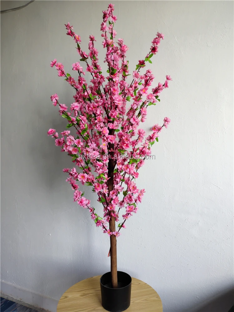 artificial flowers potted silk flowers potted plant peach blossom tree