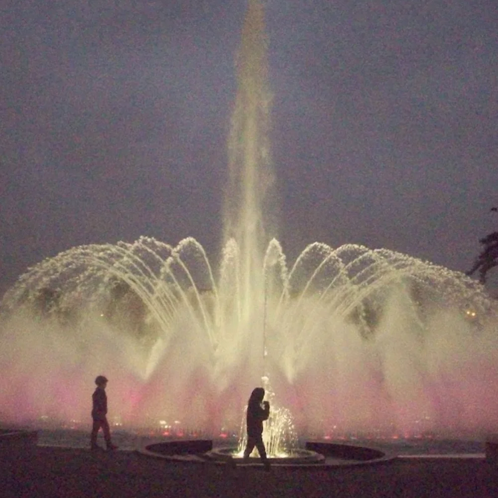 AWS Attractive Hotel Park Music Water Fountain PLC DMX512 Control Dancing Fountain Running With Music