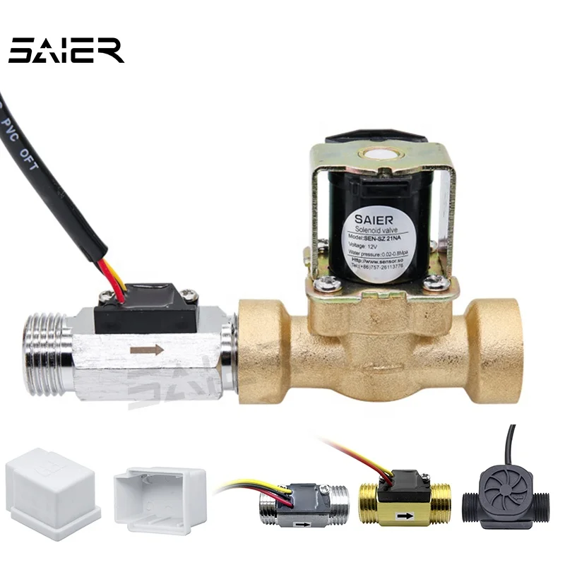 DC12V 24V Brass Water Solenoid Valve 220V One Way Water Valve DN15 DN20 Solenoid Water Valves