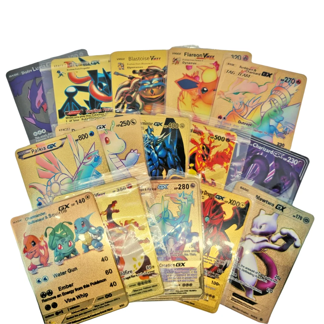 Best Sale Poke mon Colorful Rainbow Cards Poke mon Vmax GX Charizard Pikachu Rare Collection Game TCG Cards
