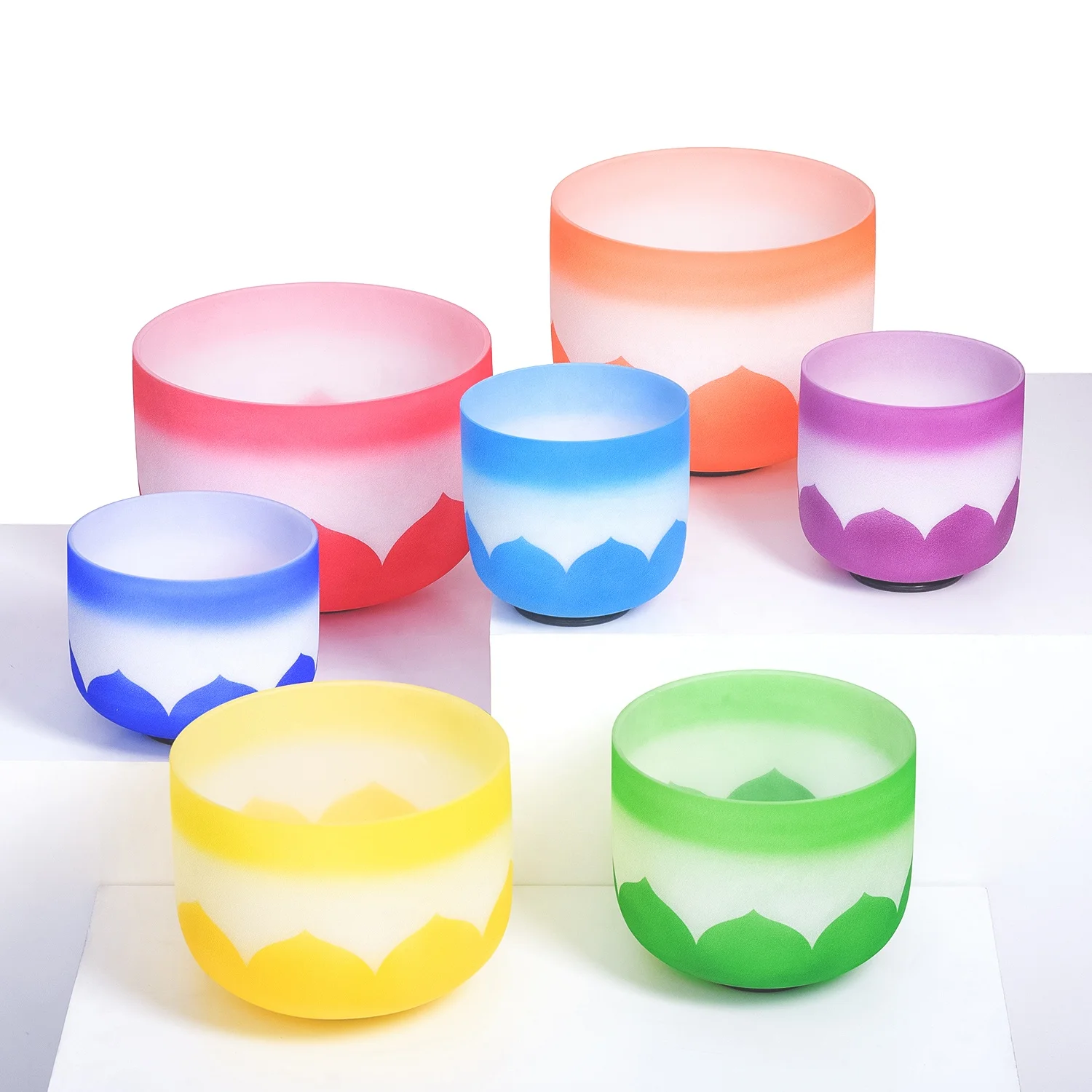 6-12 Inch 432Hz Colored Music Instrument Sound Healing Natural Forested Chakra  KVKA Crystal Singing Bowl