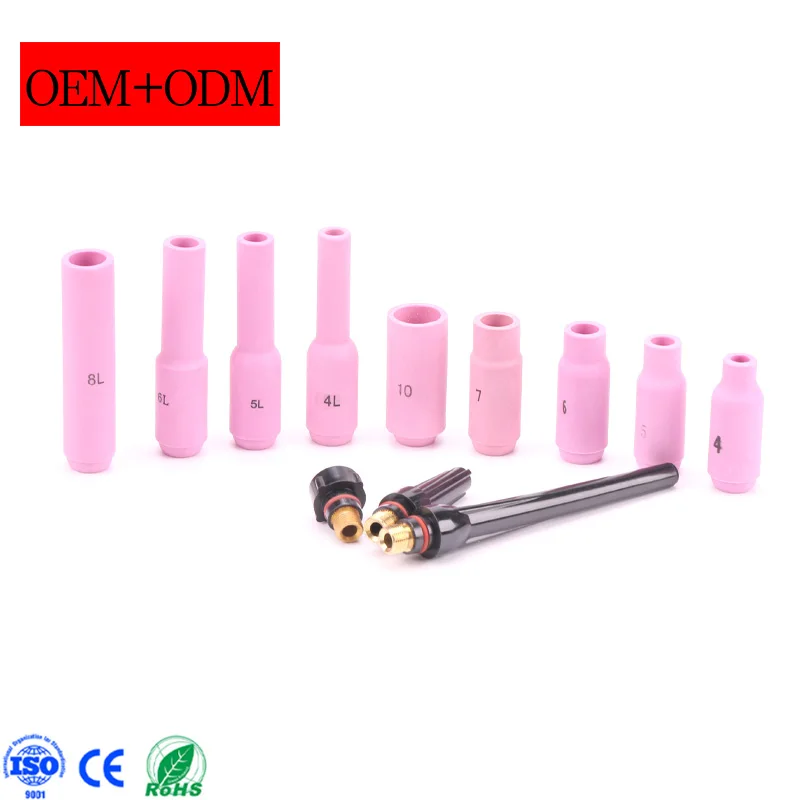 CNAWELD 10N50 10N49 10N48 10N47 10N46 10N45 10N44  10N50L 10N49L 10N48L Ceramic Nozzle Cup 10N series Tig Alumina Nozzle