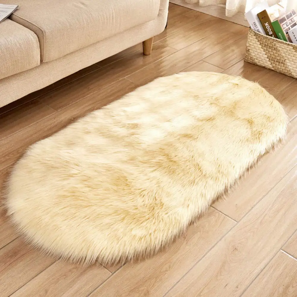 Latest Products Animal Skin Artificial Rug Anti-Skid Shaggy Area Rug Elegant Faux Fur Carpet For Bedroom