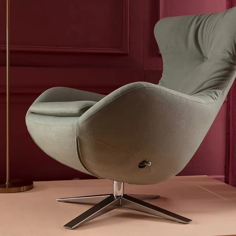 High back leisure chair  swivel chair with ottoman living room design inn furniture