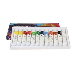 Bview Art Quick Delivery 12 Colors 12ml Acrylic Paint for Glass Stone Plastic Wall Canvas Painting