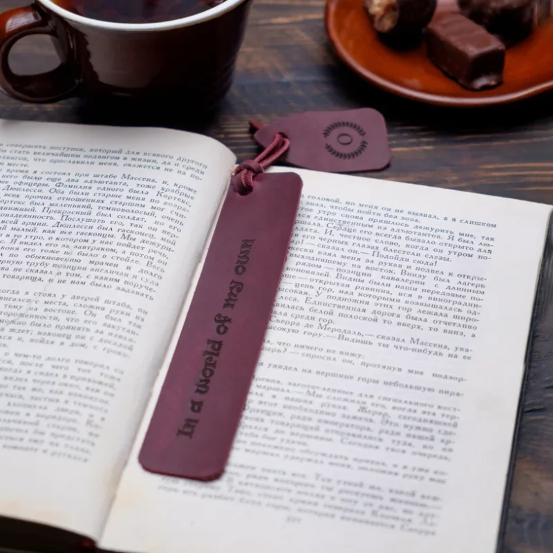 High Quality Leather Bookmark Engraved Custom Logo Book Mark Gifts for Kids and Adult