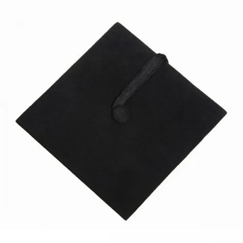 AU Style Black wool Mortar Board Graduation Cap hat Trencher with tassel