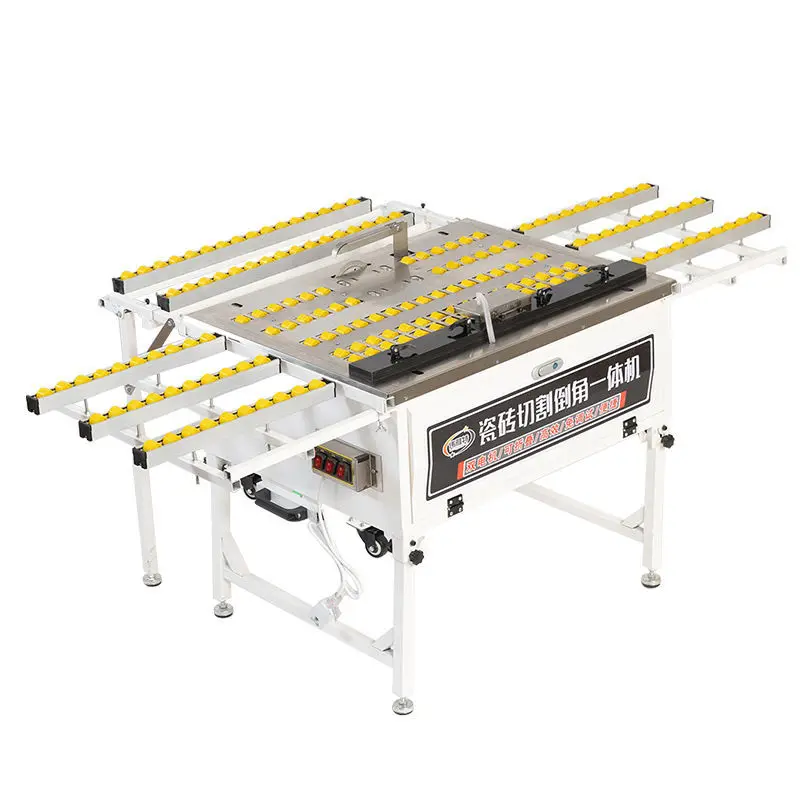 Dual motor ceramic tile chamfering machine, dust-free desktop cutting machine, direct cutting and chamfering integrated machine