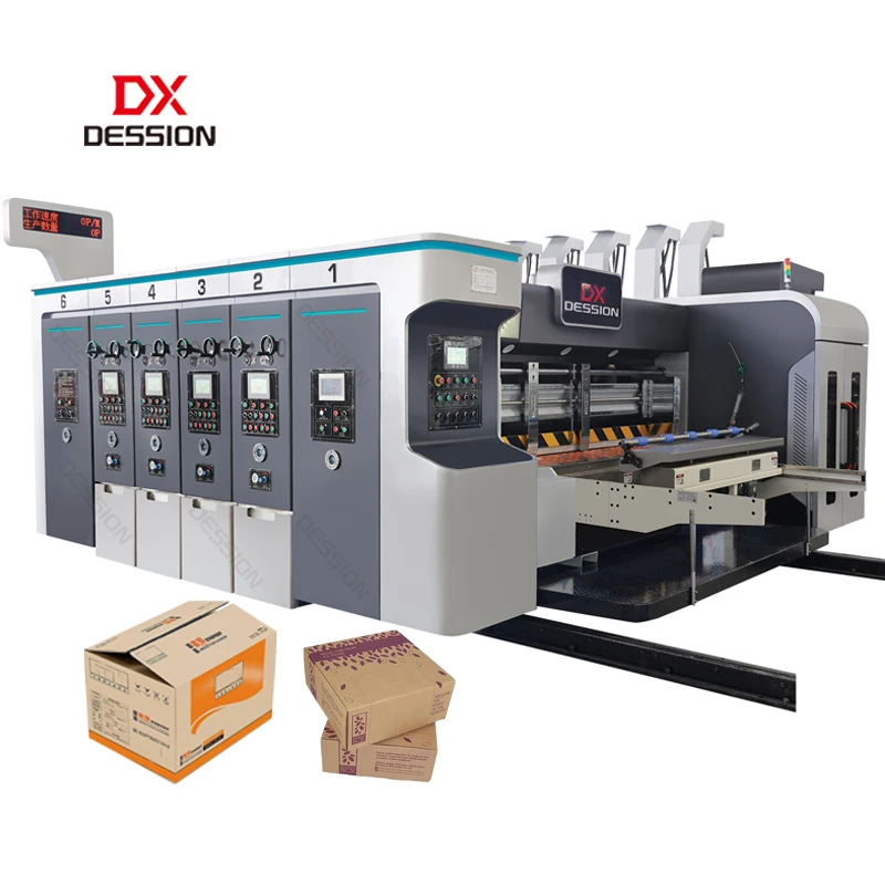 4-colour corrugated sheet flexo printing die-cutting waste stacking machine auto printer slotter