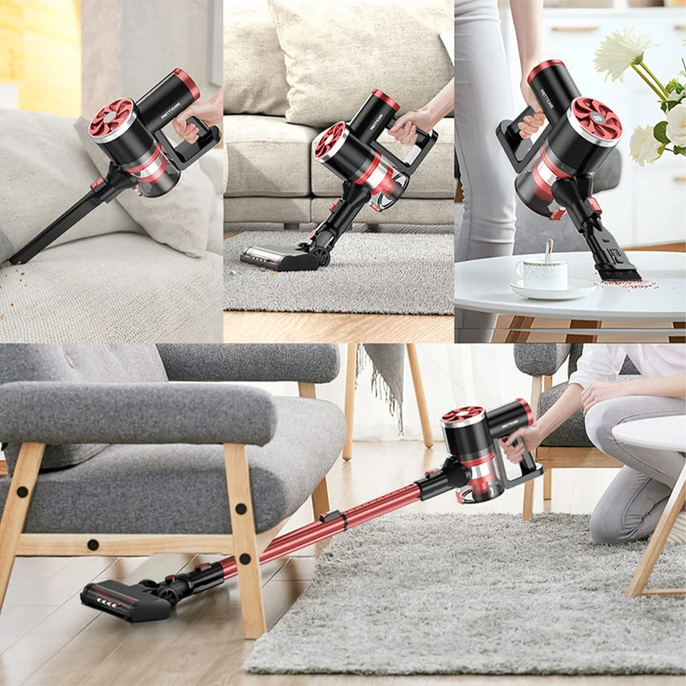 PRETTYCARE Upright Vertical Electric Cyclone Handheld Carpet Stick Wireless Cordless Vacuum Cleaner Wireless Home For Carpets