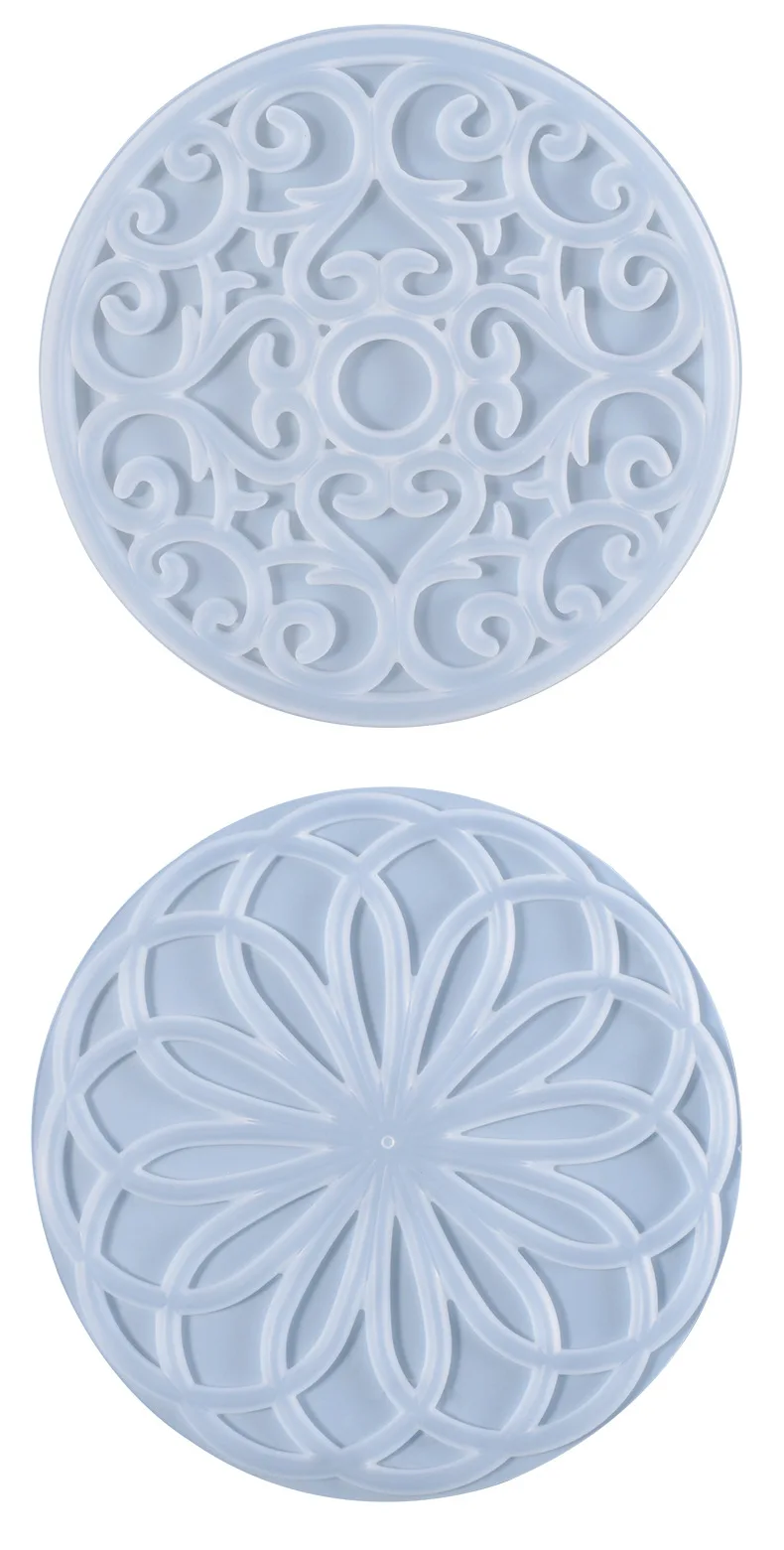 
Eco-friendly Food-safe Material Resin Mold for Cup Mat Hand Making Silicone Molds Epoxy Resin SET Transparent Mould 