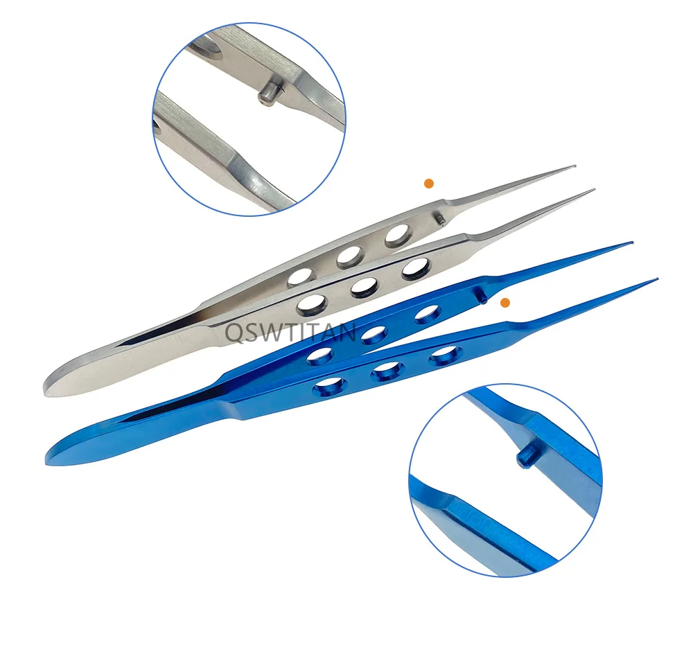 Ophthalmic Forceps with Teeth Surgical Tweezers Titanium/Stainless steel Ophthalmic Surgical Instrument