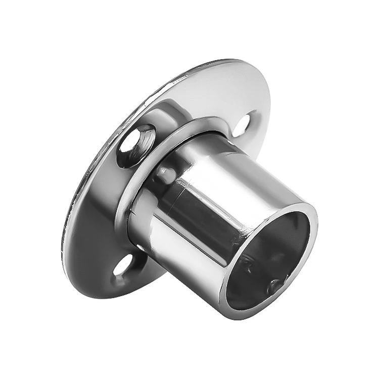 Stainless Steel Balustrade Stainless steel staircase Post Pipe Flange Balcony Decoratibve Stair Handrail Railing Tube Flange