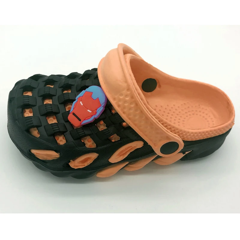 2021 wholesale new stylish kids classic summer beach outdoor garden shoes  cute  eva sandals double colors flat clogs