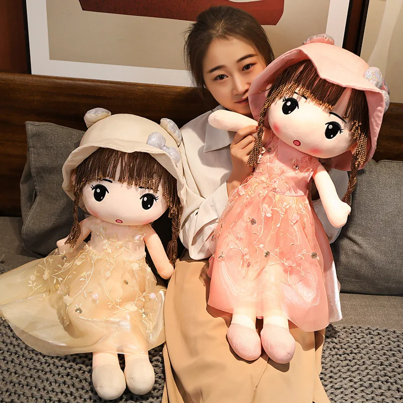 Dropshipping 45cm Kawaii  Stuffed Plush Girl Toy Doll . Good Gift for Kids Baby Lover. Fairy Girl Dolls
