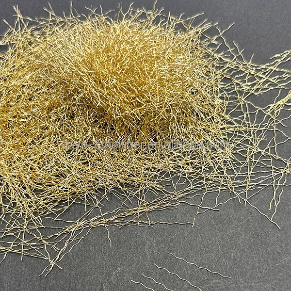 22mm Waved UHPFRC Copper Brass Coated Concrete Micro Steel Fibers 3 Corrugated Fiber Price